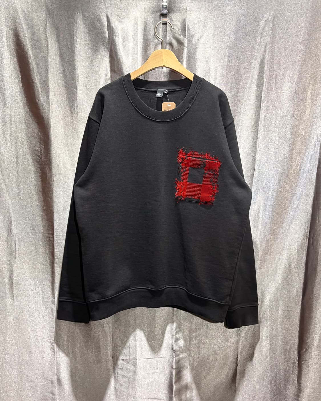 XL McQ 알렉산더맥퀸 블러드 페인팅 포켓 블랙 맨투맨 상품이미지2