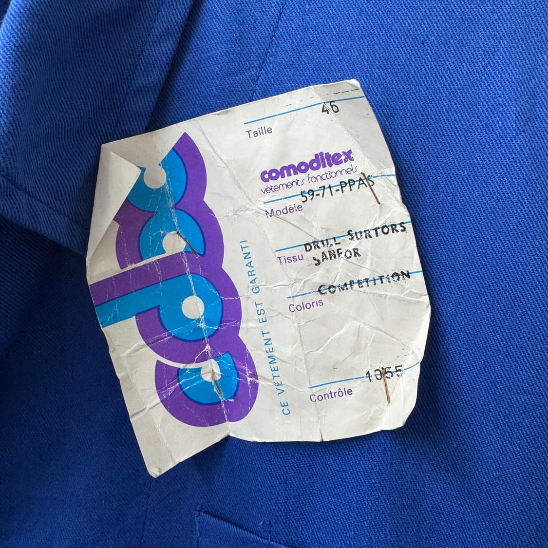 80s comoditex 빈티지 프렌치 워크 코트 (L)  상품이미지3