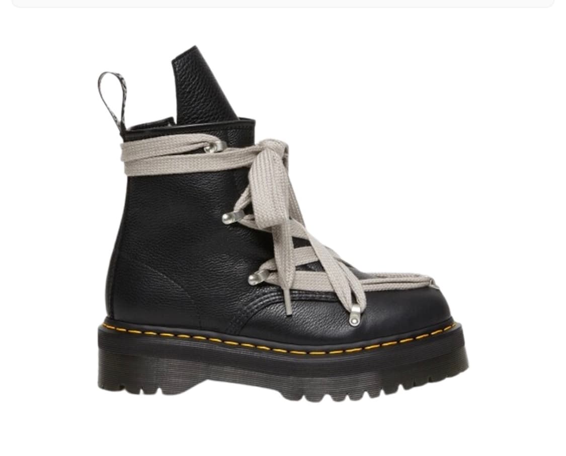 닥터마틴 x 릭 오웬스 1460 RO 레더 레이스 업 플랫폼 부츠 블랙 상품이미지1