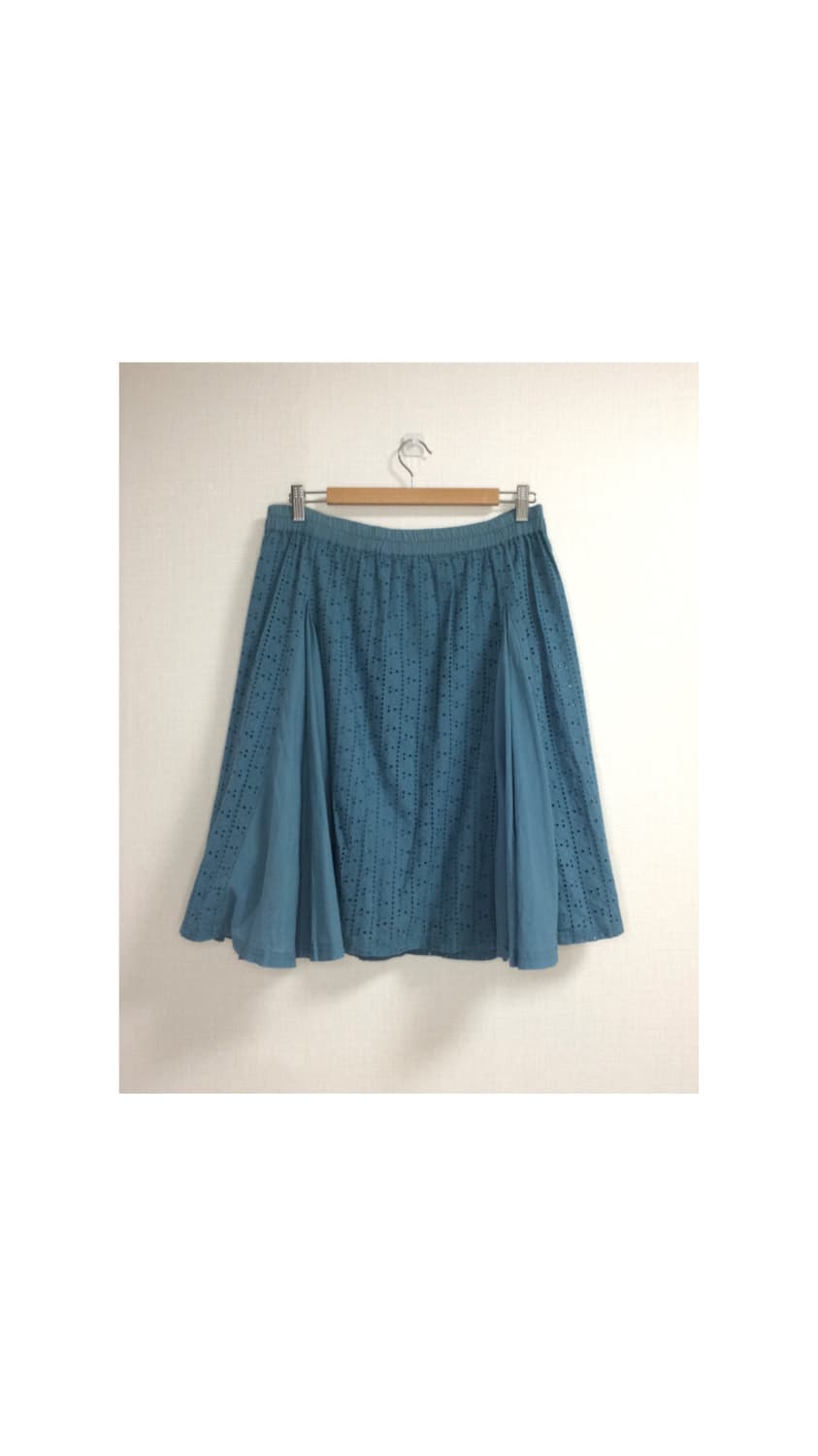 빈티지 펀칭 미디 스커트 상품이미지4