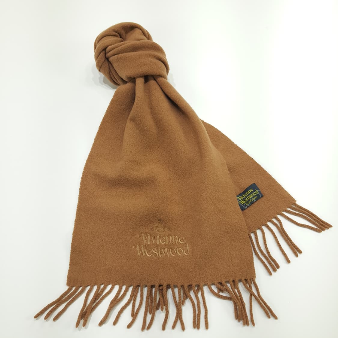 MX149 비비안 웨스트우드 브라운 울 목도리 머플러 상품이미지2