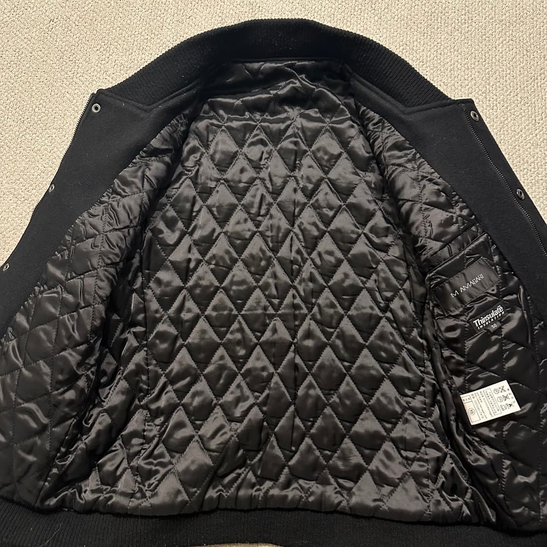 마마가리 염소가죽 스타디움 자켓 상품이미지6