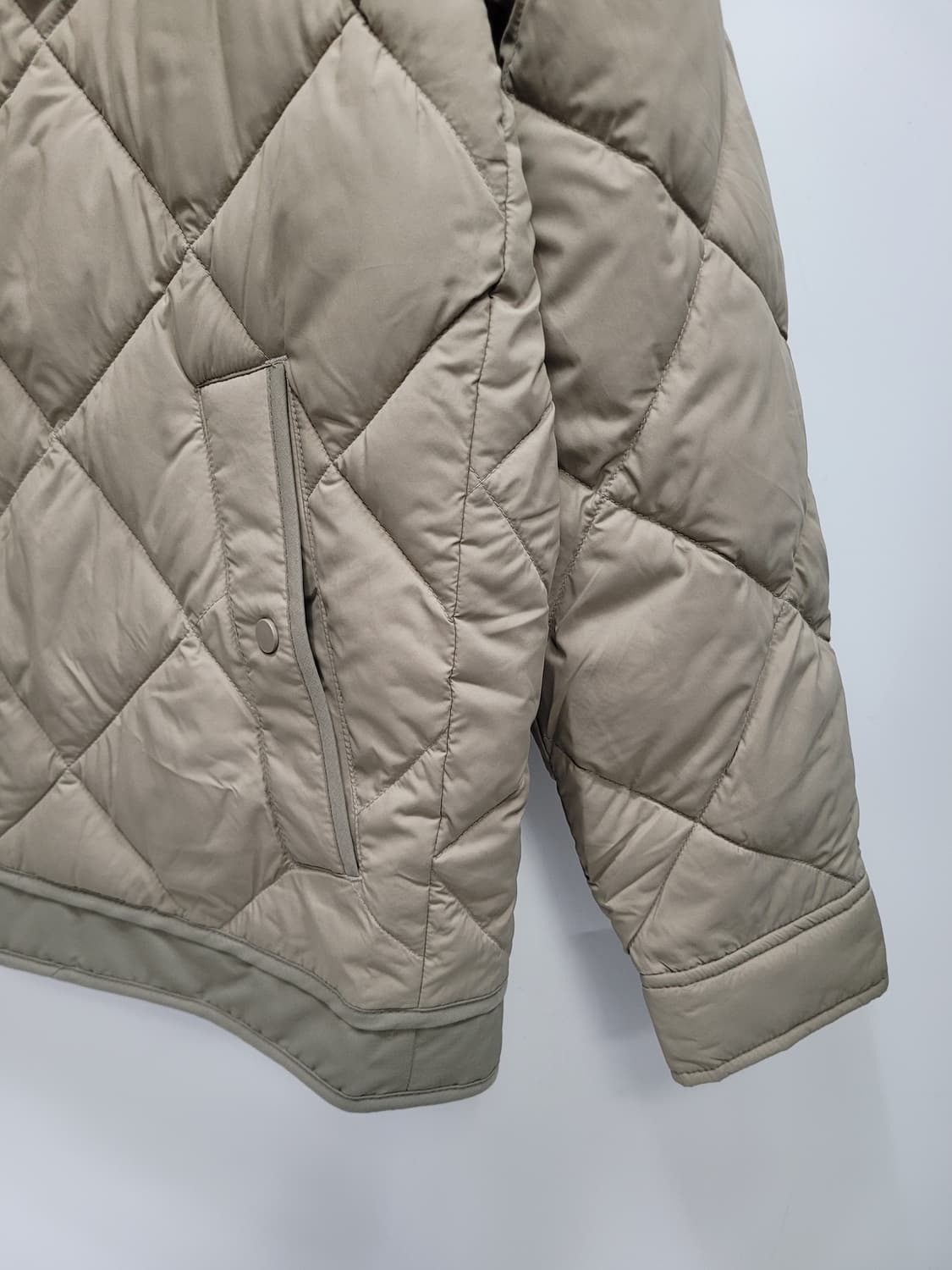 프로젝트엠 디테쳐블 코듀로이 카라 퀼팅 점퍼 / 남 100 진베이지 상품이미지4