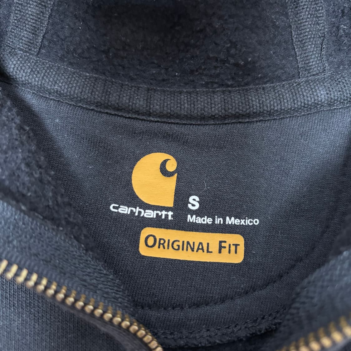 칼하트 빈티지 미드웨이트 블랙 스웨트셔츠 후드집업 후집 상품이미지2