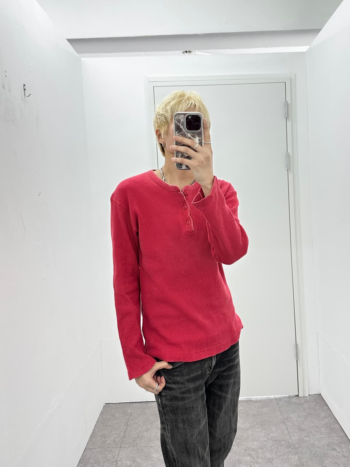 JPN pink knit top 상품이미지2