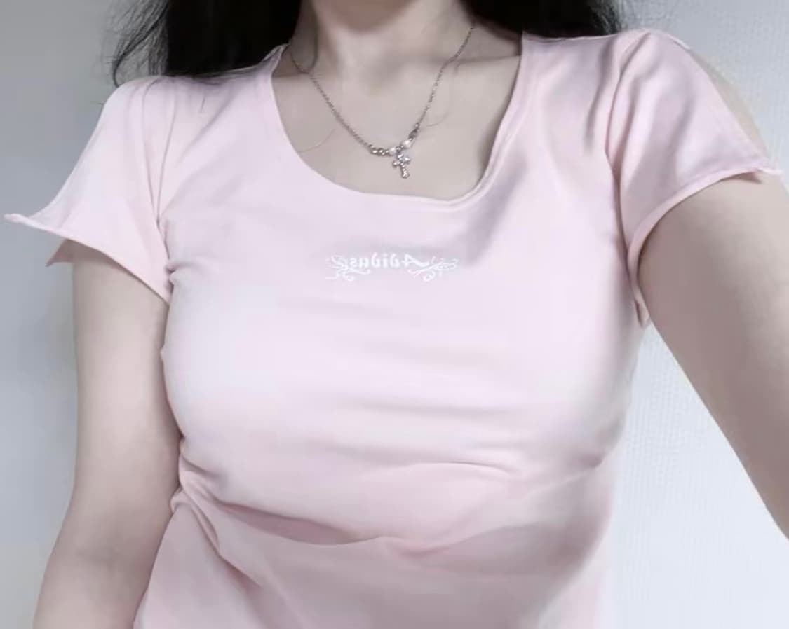 빈티지 아디다스핑크 흰핑 핀터깔 발레코어 어깨트임 히메 로걀 반팔 탑 상품이미지2