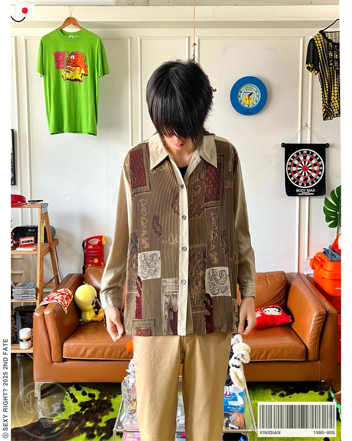 1980-90s Vinidian Antique Pleats Shirt 상품이미지1