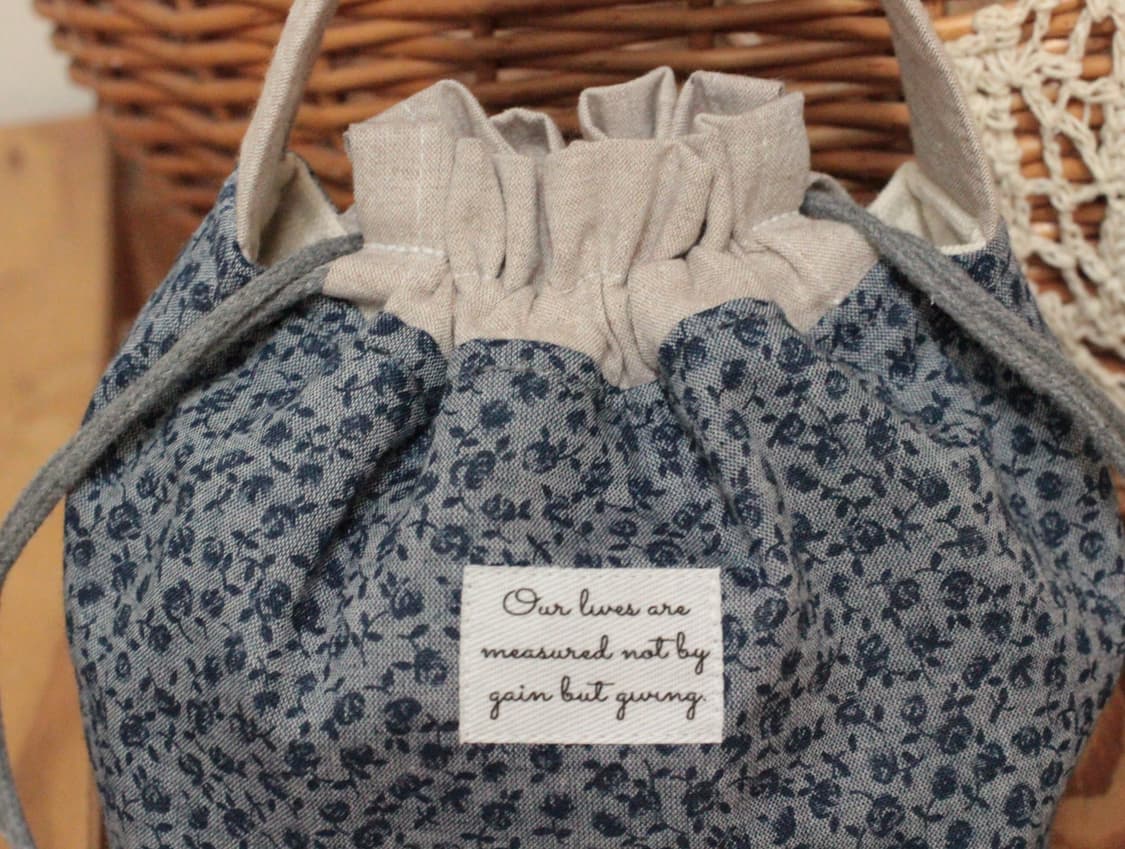 핸드메이드 손잡이 스트링 파우치 상품이미지3