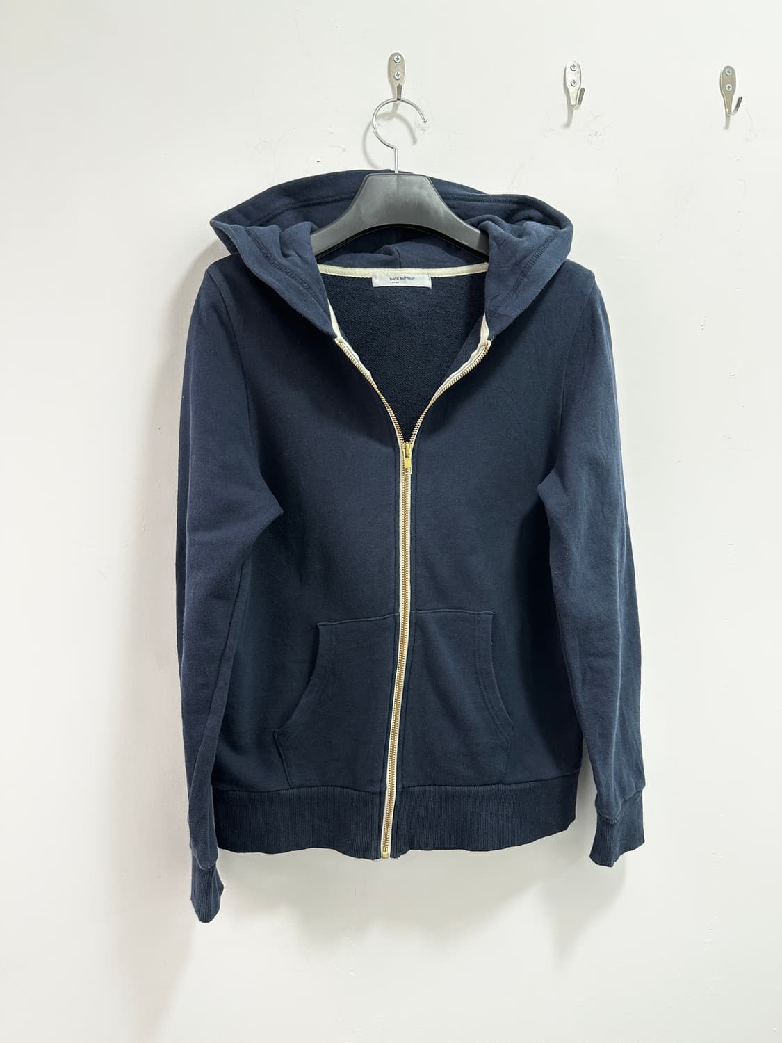 Back Number navy hood zip up 상품이미지2