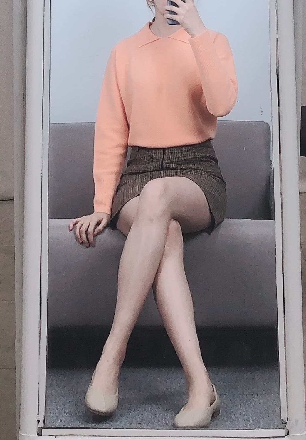 프리미엄 메리노울 100 홀가먼트 카라니트 멜란지오렌지 (M)새상품  상품이미지8