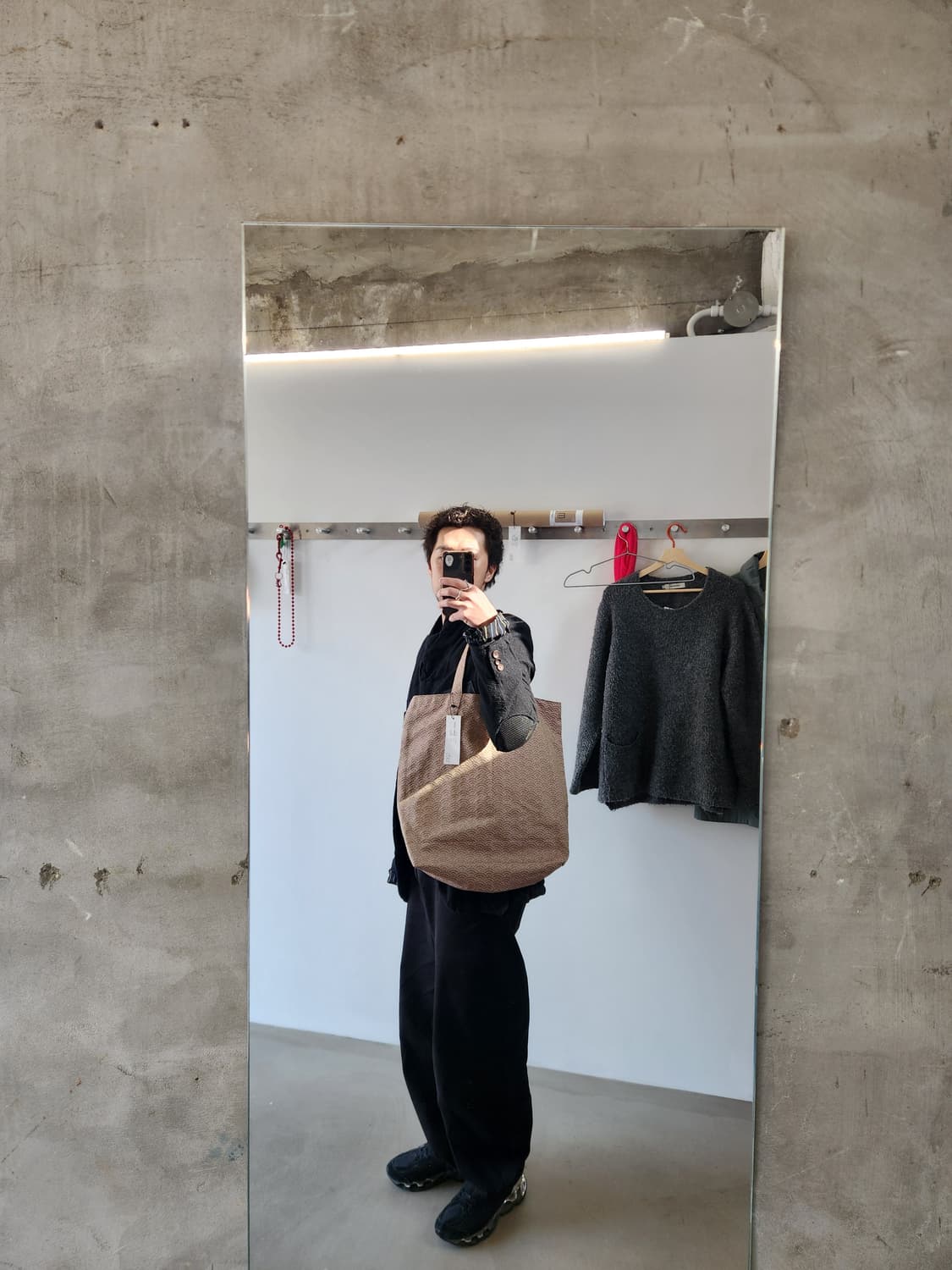 핸드메이드 나미 패턴 오비 패브릭 토트백 상품이미지3