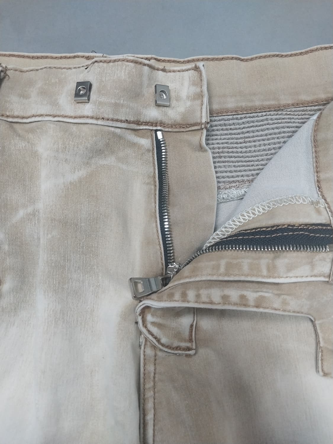 [36] 발망 워싱 베이지 바이커 치노 팬츠 상품이미지6