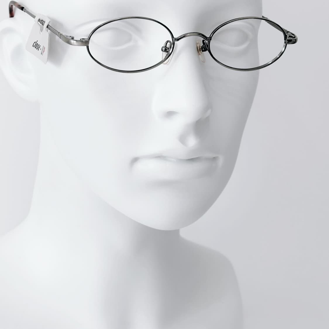 Close-up 그레이 오벌 메탈 데드스탁 빈티지안경 상품이미지5