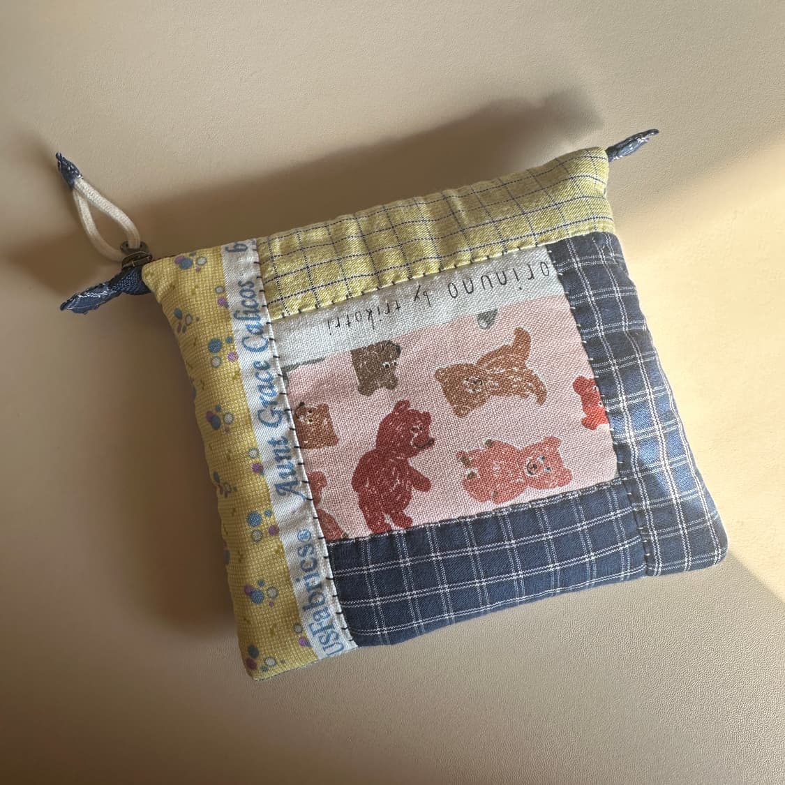 곰돌이 퀼트 파우치 상품이미지1