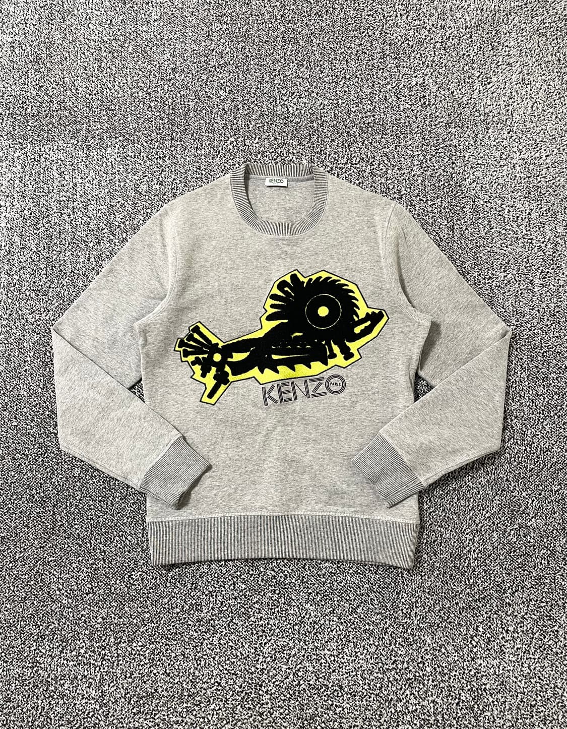빈티지9. KENZO 겐조 네온 피쉬 라운드 넥 맨투맨 스웻셔츠 상품이미지1