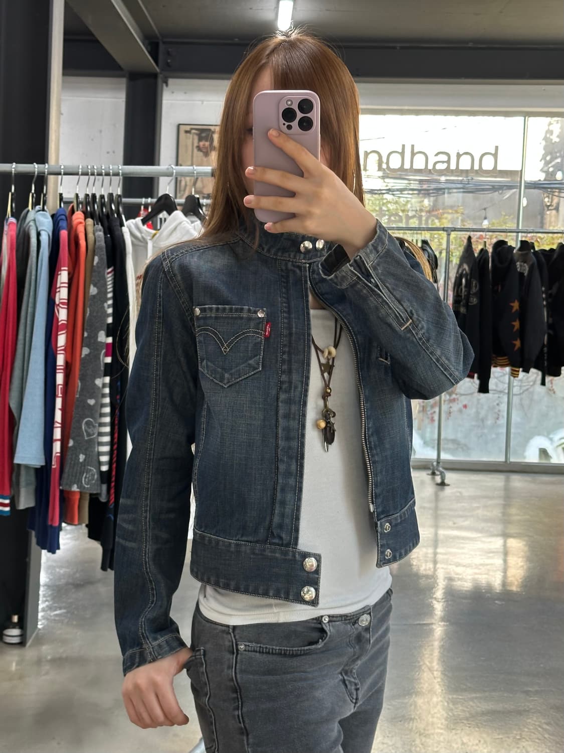 리바이스 엔지니어드 진 넥버클 락시크 데님자켓 상품이미지1