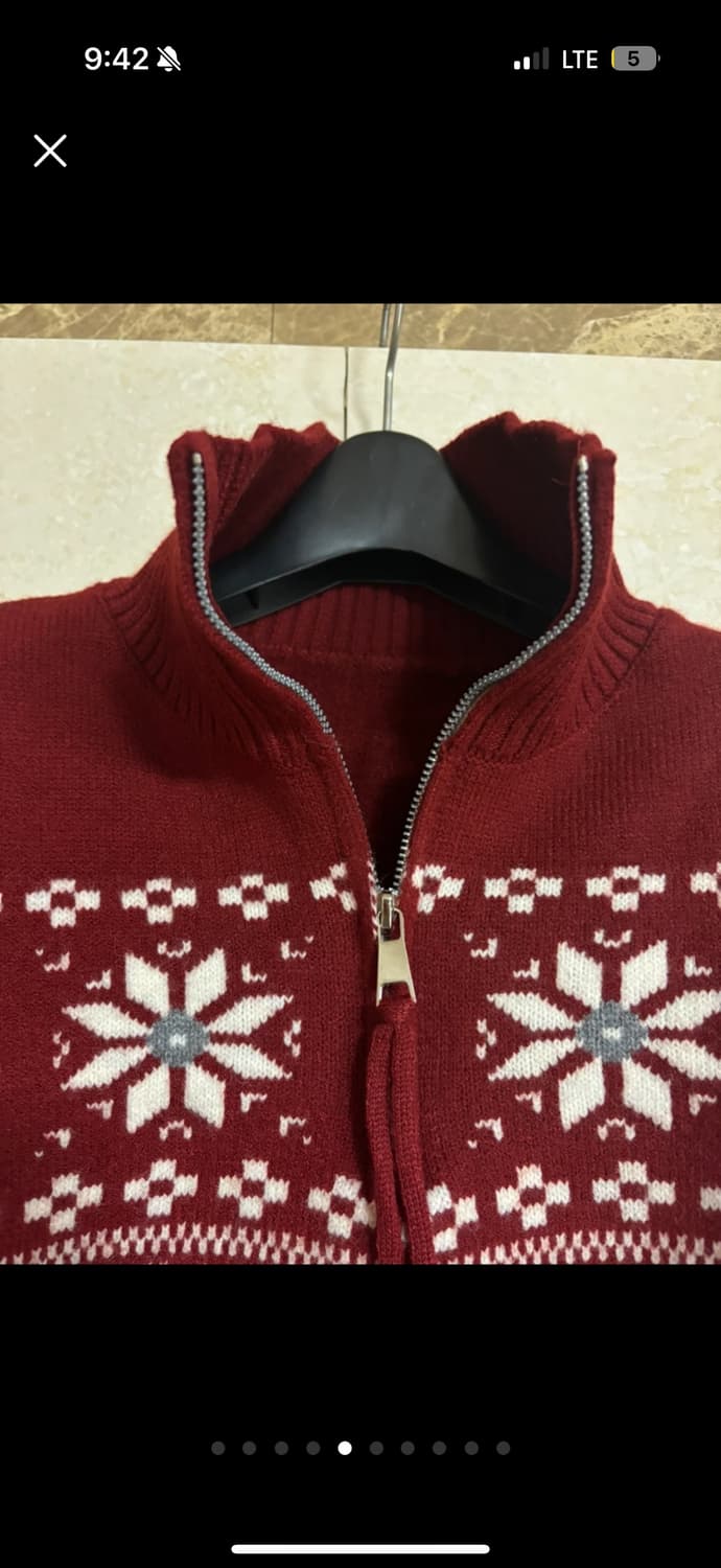 새상품) 노르딕 패턴 하프니트집업 상품이미지5