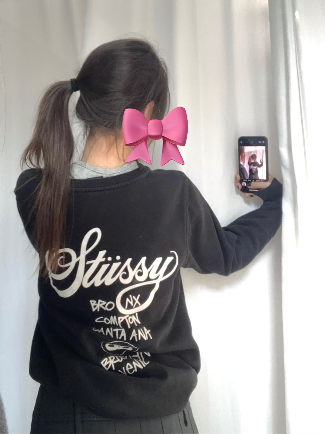 Stussy 스투시 월드투어로고 블랙컬러 맨투맨 상품이미지2