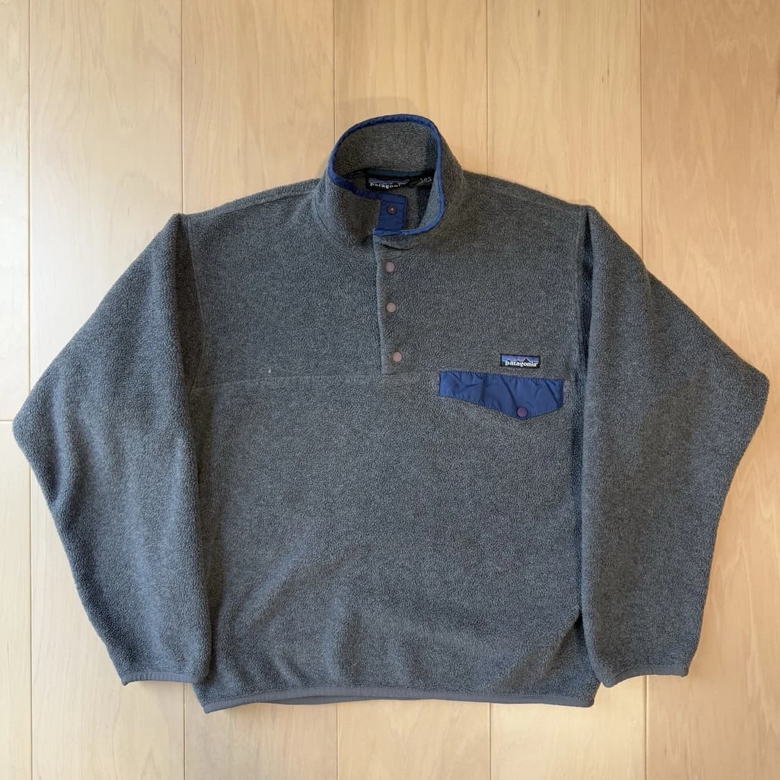 90s 파타고니아 신칠라 스냅-T 그레이/네이비 자메이카 상품이미지1