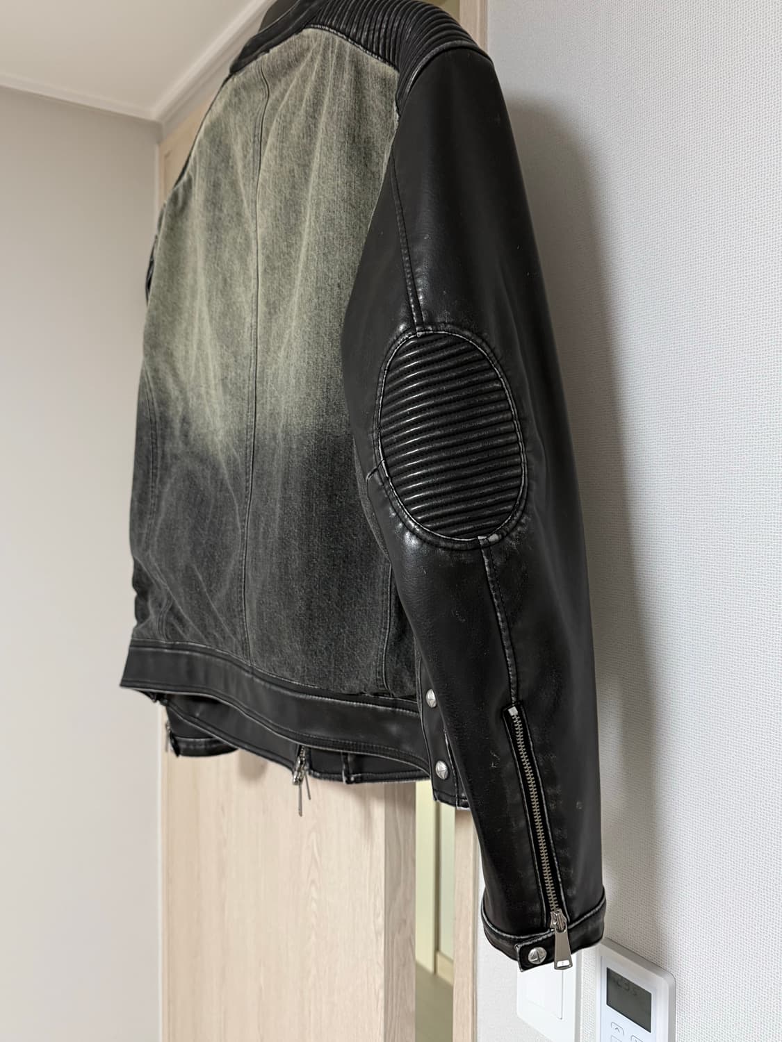 베드블러드 스카드 레이서 자켓 L 워시드블랙 상품이미지4