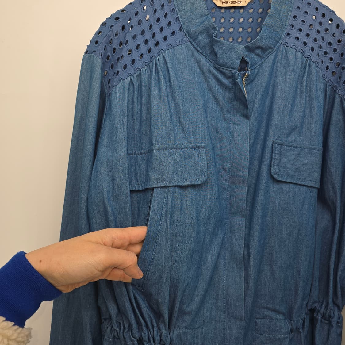 ME-SENSE 데님 펀칭 긴팔 자켓 상품이미지5