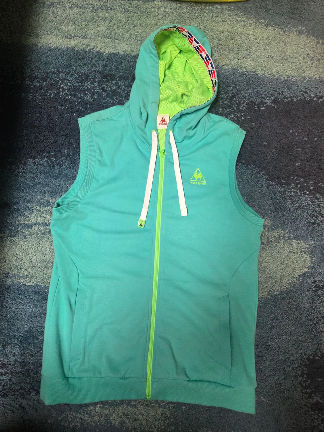 택포)르꼬끄 소매리스 민트 스포츠 후디 상품이미지1