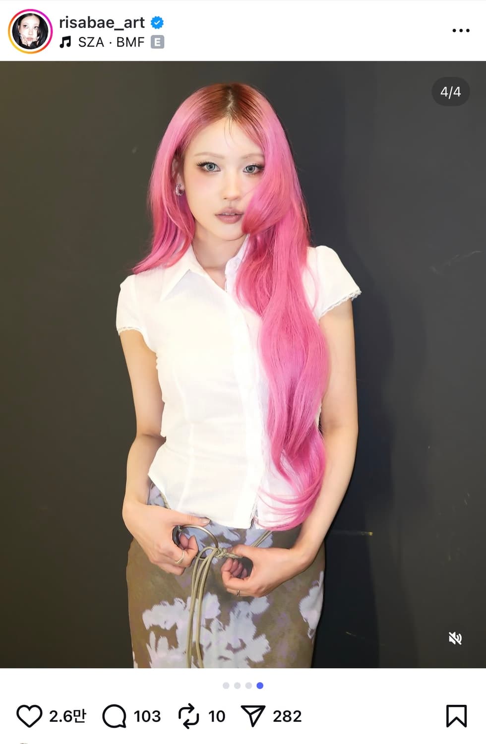 힐다 레이시 보우 셔츠 블라우스 (이사배 착용) 상품이미지2