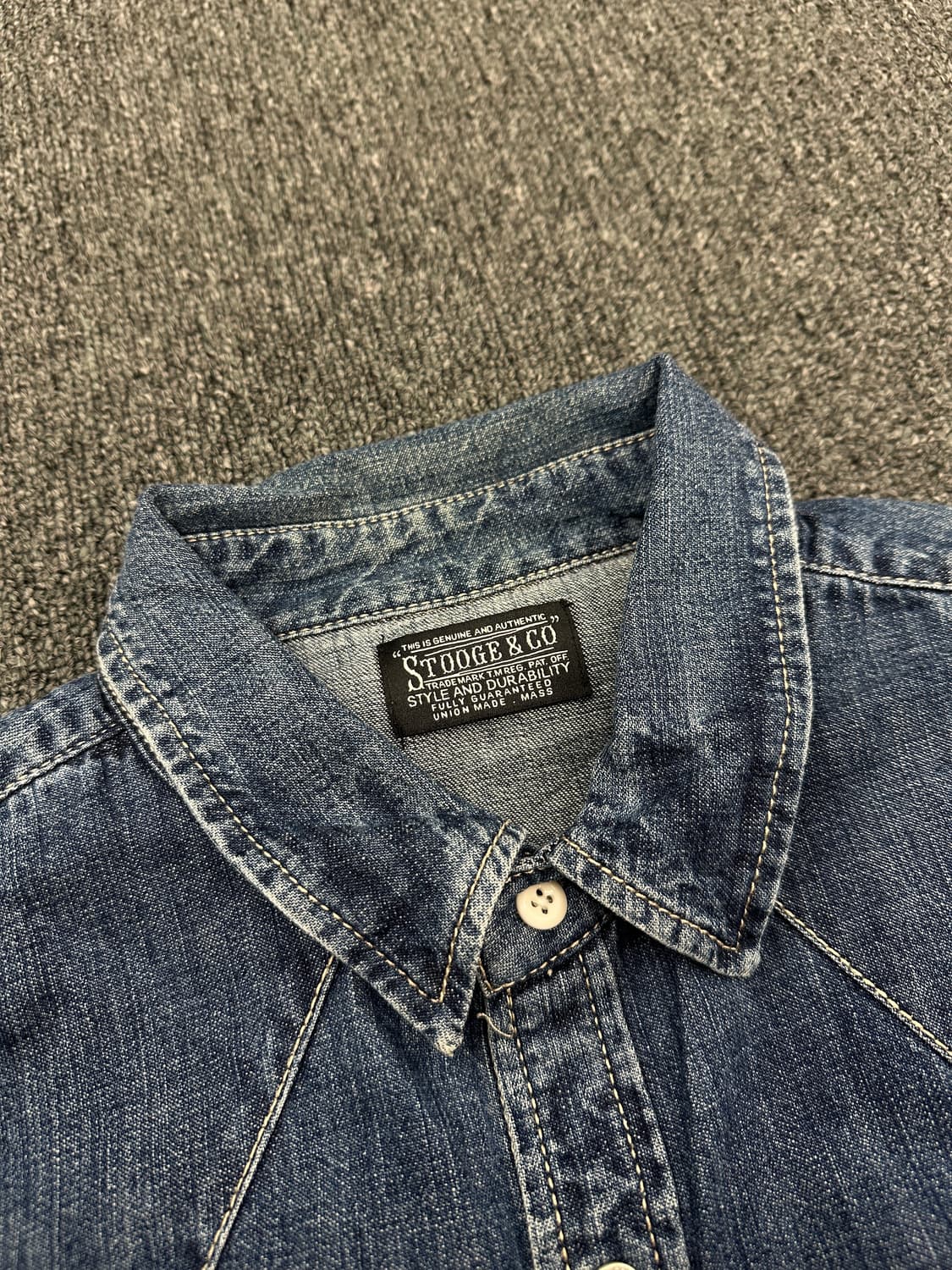 LL) STOOGE & Co 워싱 웨스턴 데님셔츠 상품이미지6