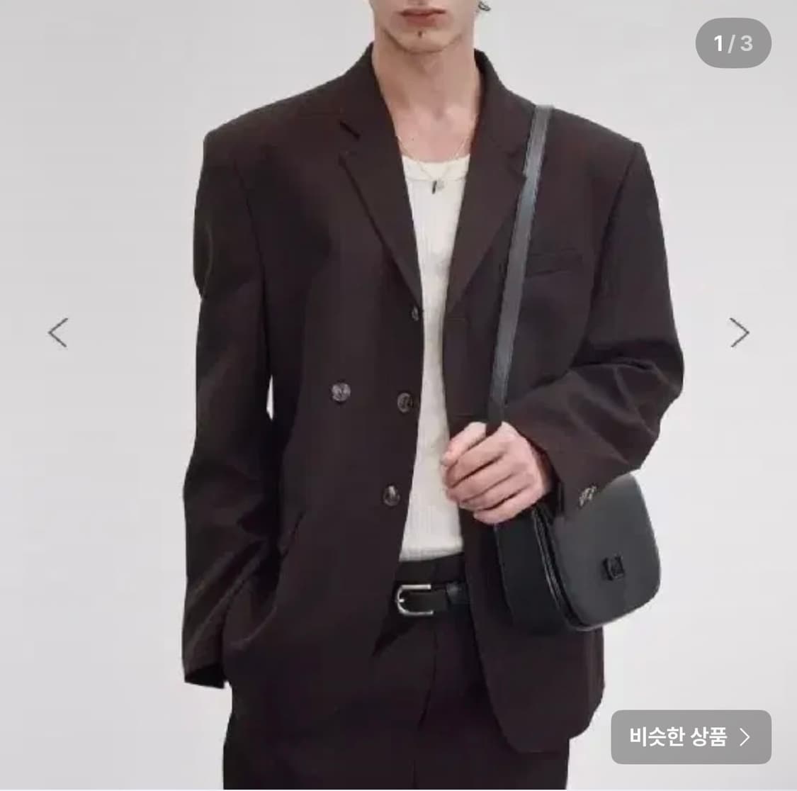 [위M/밑S]렉토 버진울 스트라이프 자켓 빈티지 브라운 셋업 팝니다 상품이미지1
