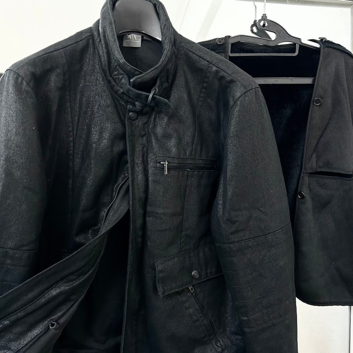 아르마니 익스체인지 퍼 바이커 점퍼 자켓 상품이미지6