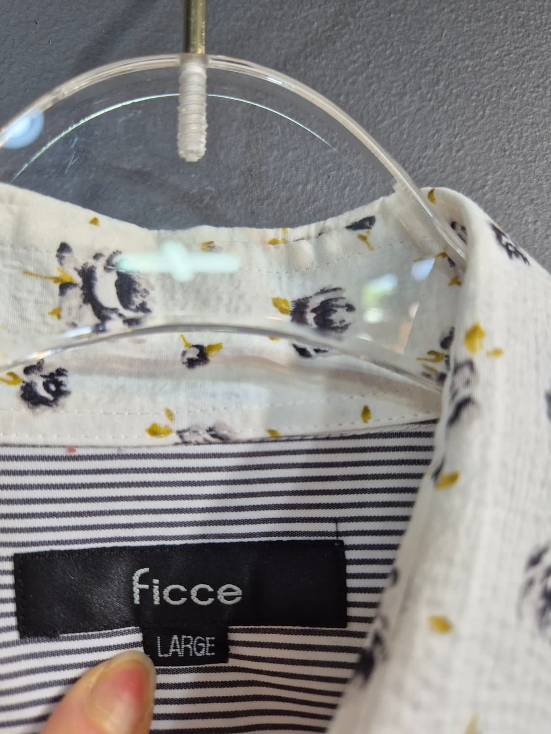 플라워 패턴 셔츠 L 새상품  상품이미지4