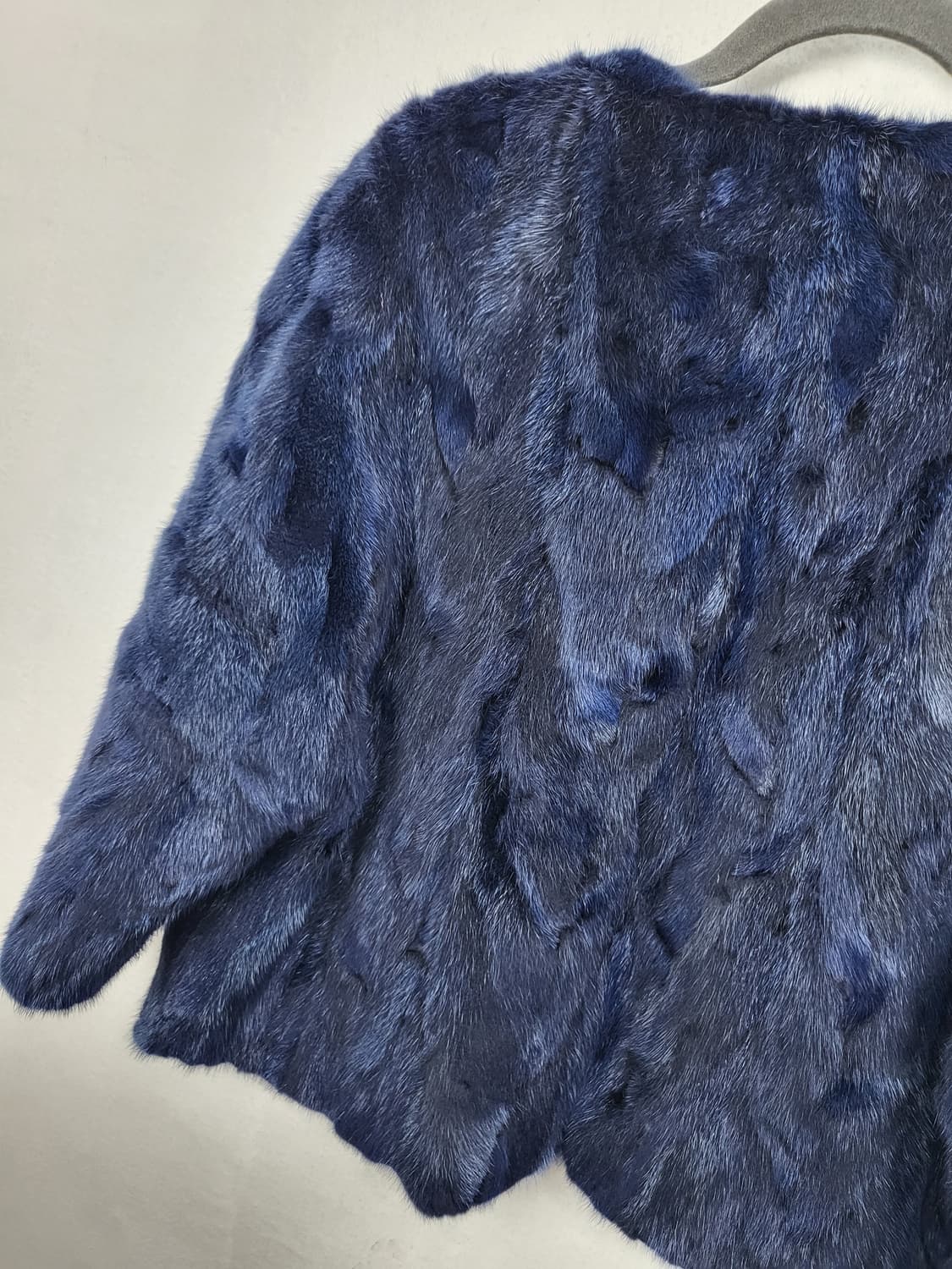 MEREHANE 천연밍크 모피숏자켓 블루네이비 S 90 새제품 상품이미지7