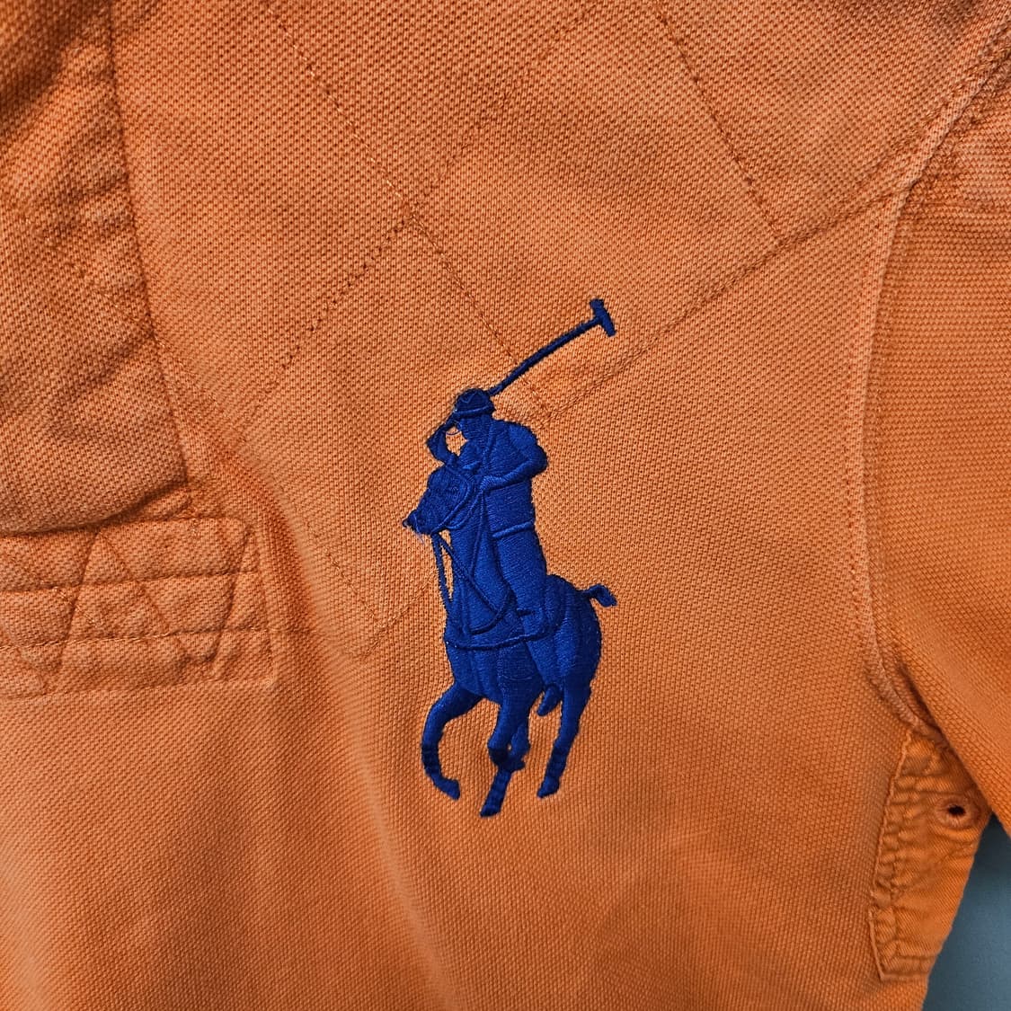 폴로 랄프로렌 빅포니 커스텀핏 반팔 카라티 오렌지 상품이미지3