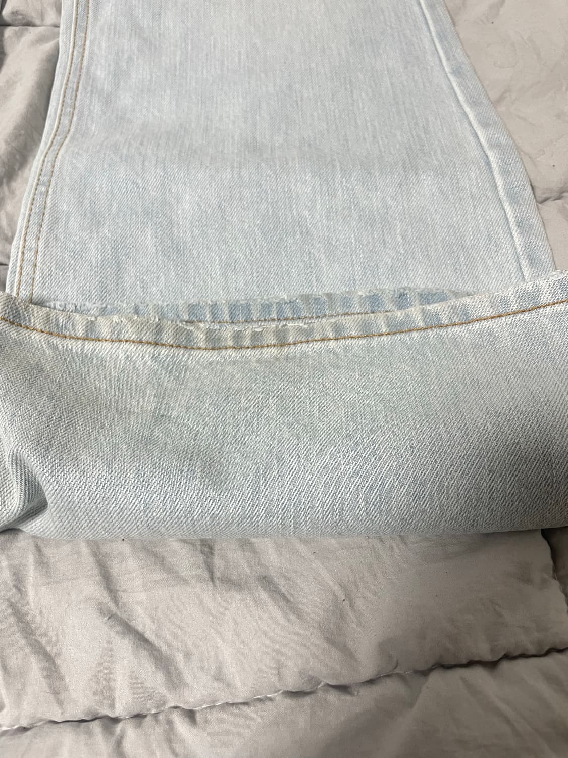 ERL 이알엘 디스트레스 플레어 데님 팬츠 XL 상품이미지7