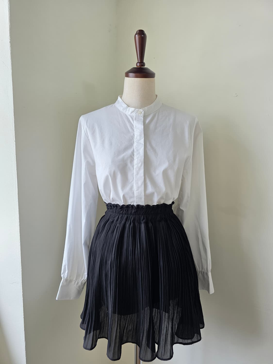 자수 빅카라 화이트 블라우스(카라 탈부착 가능) 상품이미지3