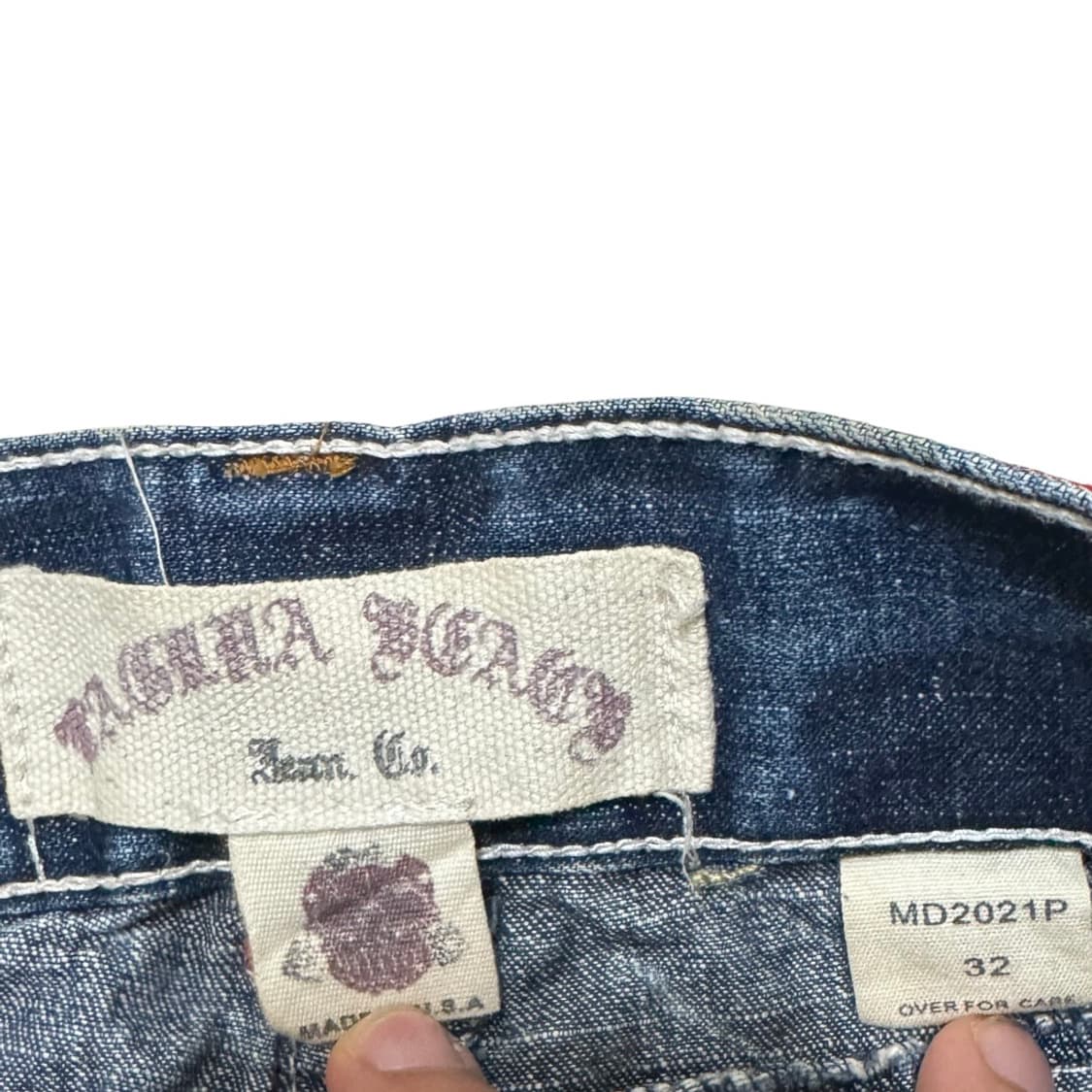 USA Y2K 라구나비치 멀티패치 큐빅 데님 팬츠 상품이미지6