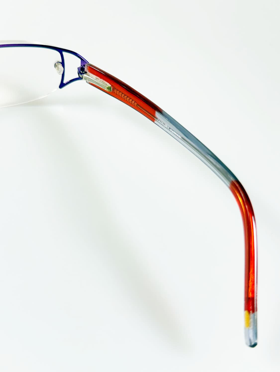 LUXURY Occhiali 무태 스퀘어 퍼플 메탈 빈티지 안경 상품이미지6