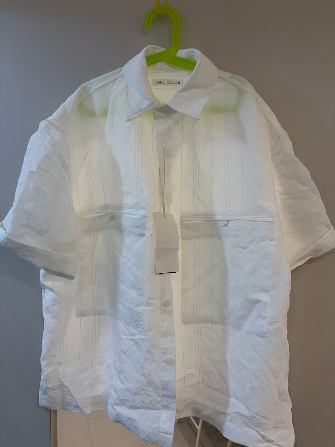 자라 화이트 반팔 셔츠 상품이미지4