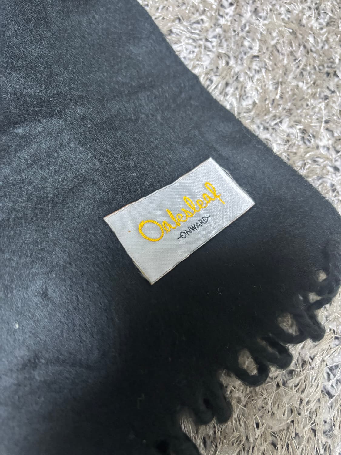 일본 검정 캐시미어 목도리 상품이미지2