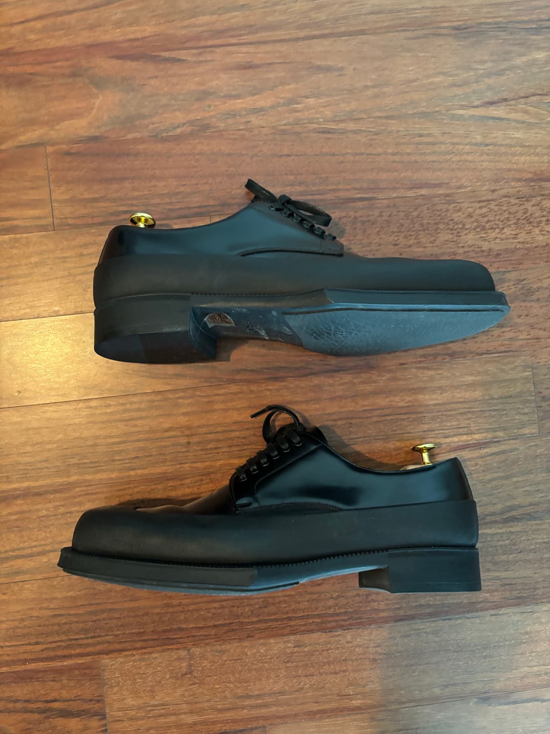 (9.5) 프라다 라프시몬스 러버딥 리이슈 더비 블랙 상품이미지3