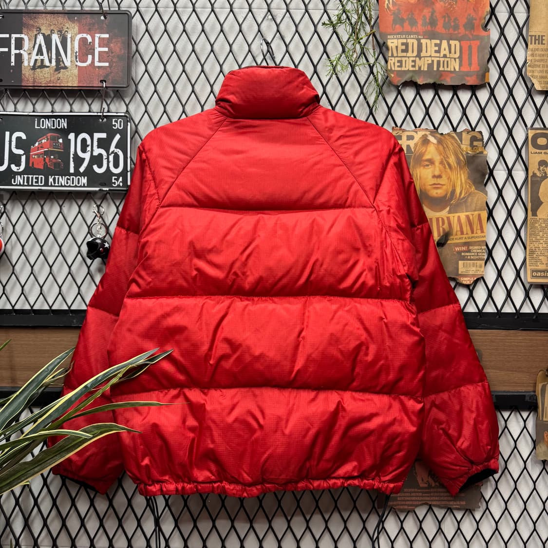 90s 폴로 랄프로렌 진스 다운 패딩 자켓 레글런 핏 레드 상품이미지2