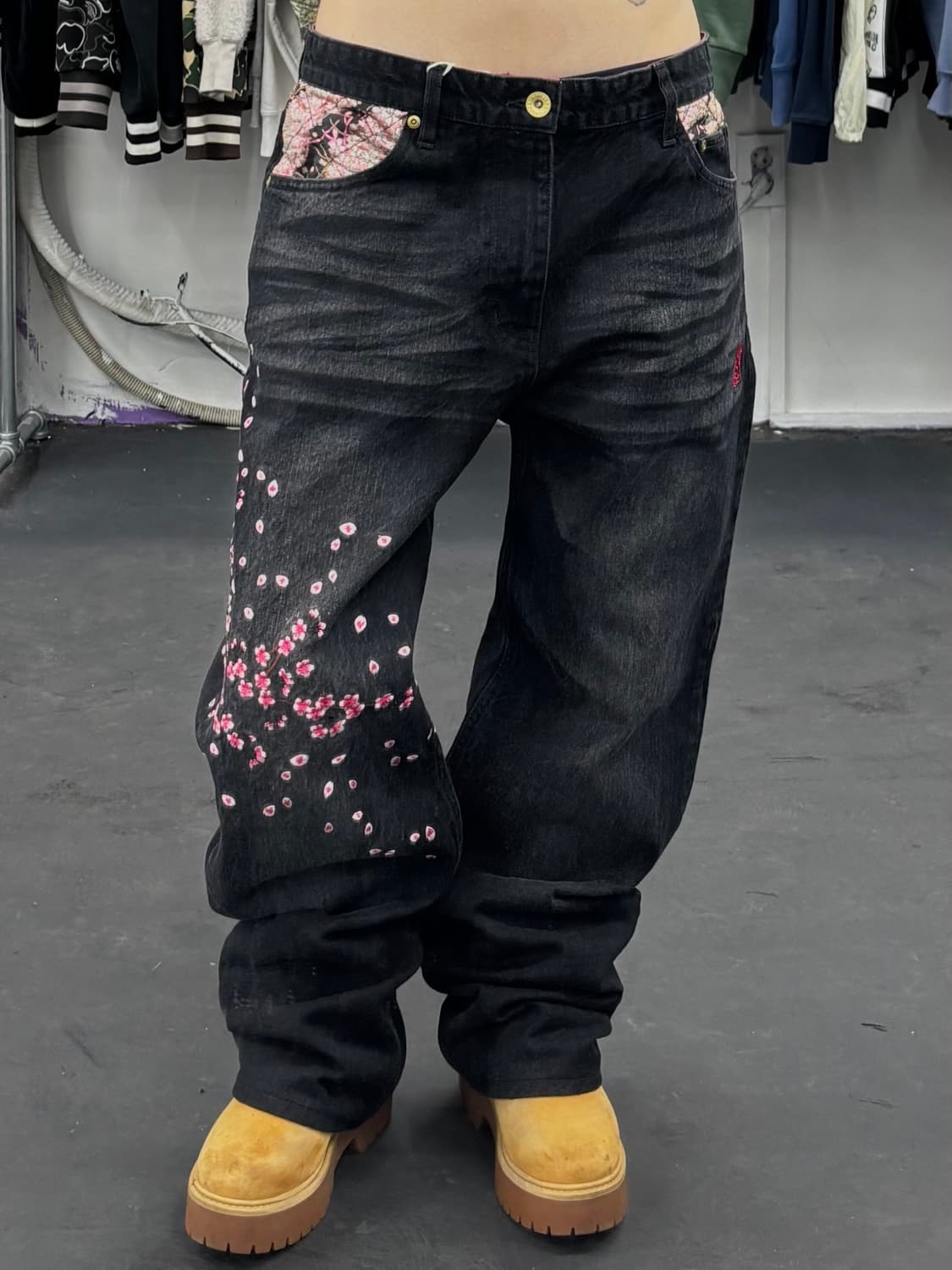 카라쿠리 타마시 오리엔탈 사쿠라 데님팬츠 상품이미지1