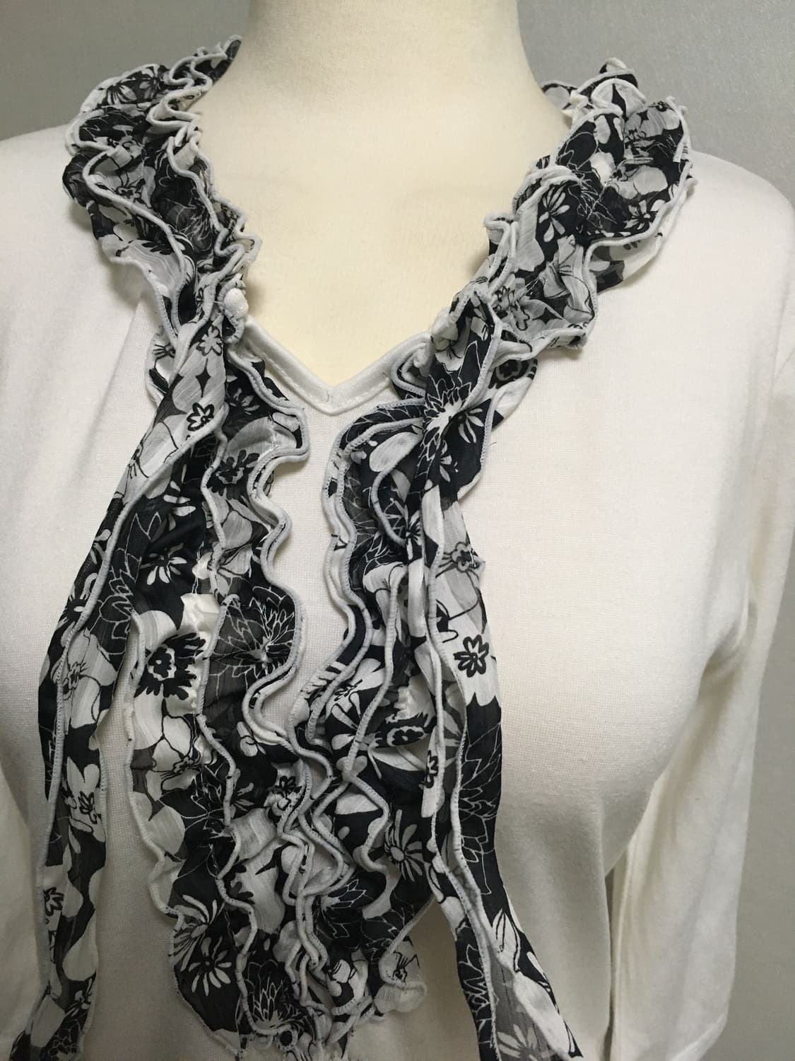 일본빈티지 레이스 프릴 티셔츠 상품이미지3