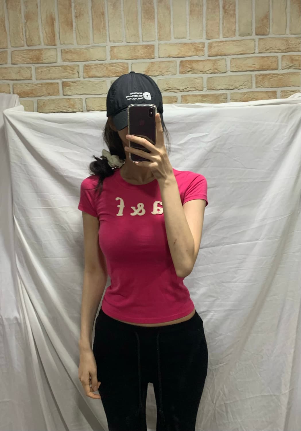 아베크롬비 반팔티 , 핑크,딱붙 상품이미지4