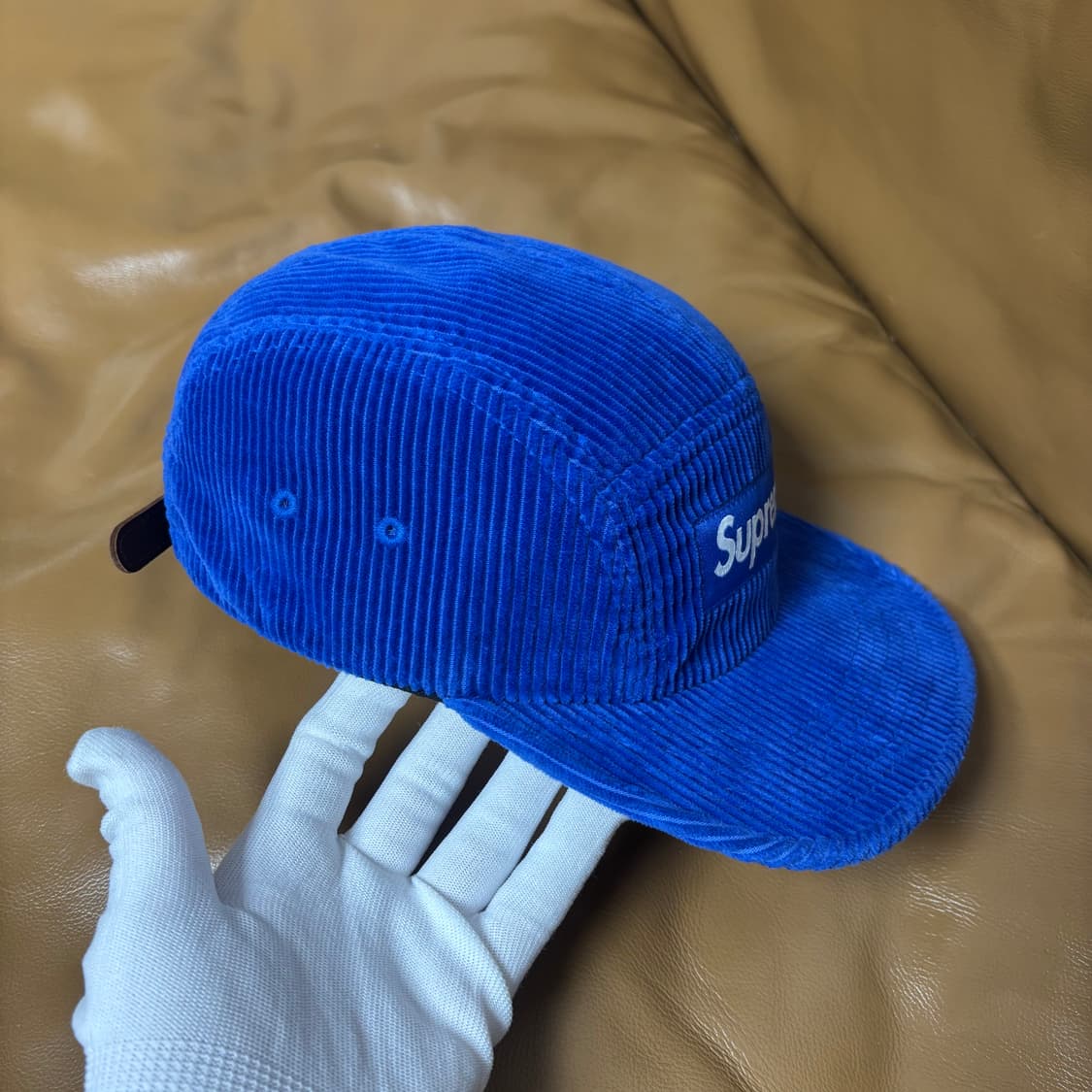 슈프림 캠프캡 모자 박스로고 24fw 코듀로이 로얄 상품이미지4