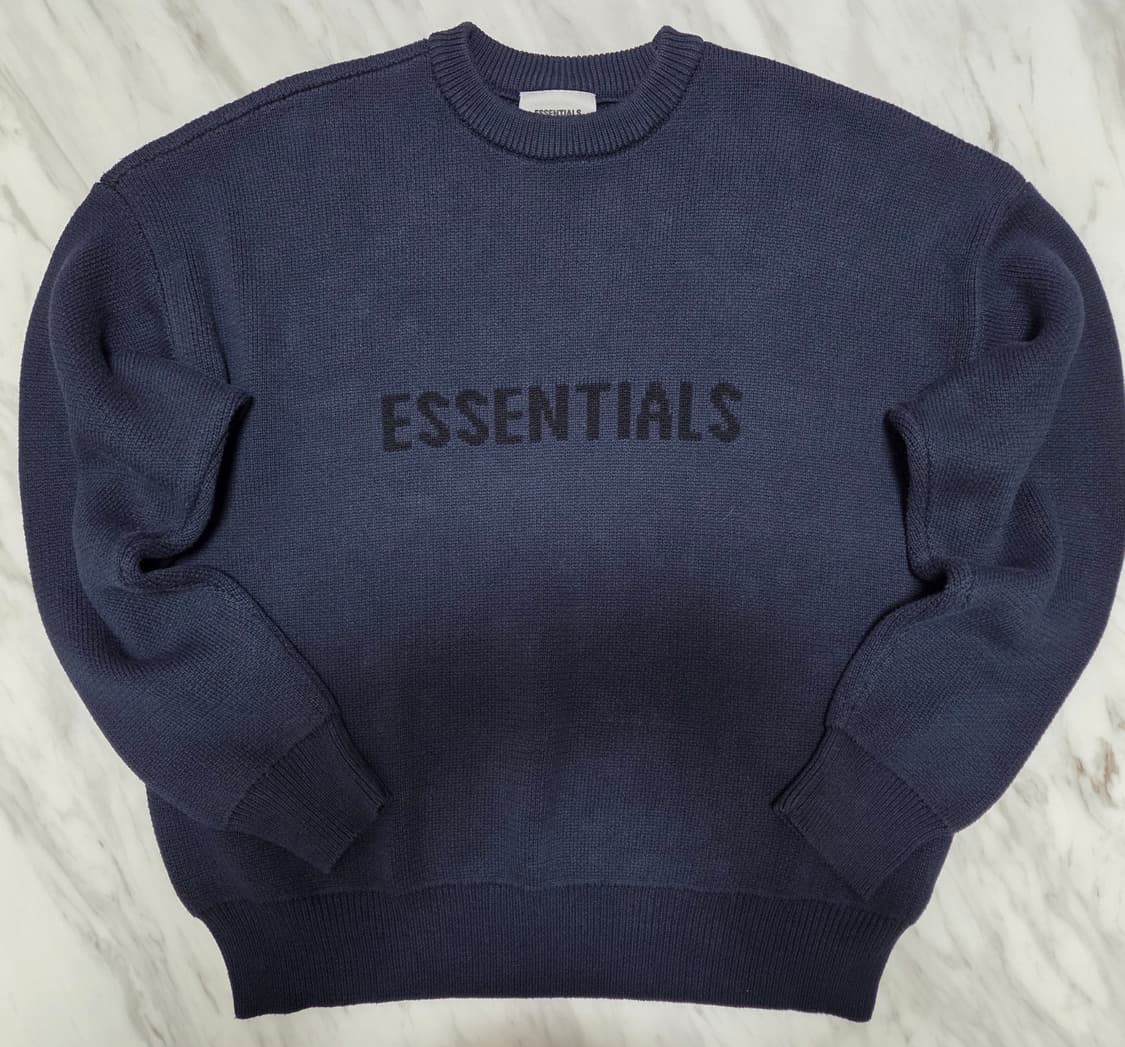 피오갓에센셜 풀오버 다크 네이비 니트 상품이미지1