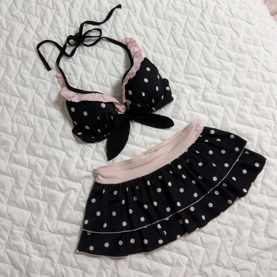 에메필 딸기우유 블랙 도트 일본 비키니 빈티지 라떼갸루 히메오네 리즈리사 상품이미지2
