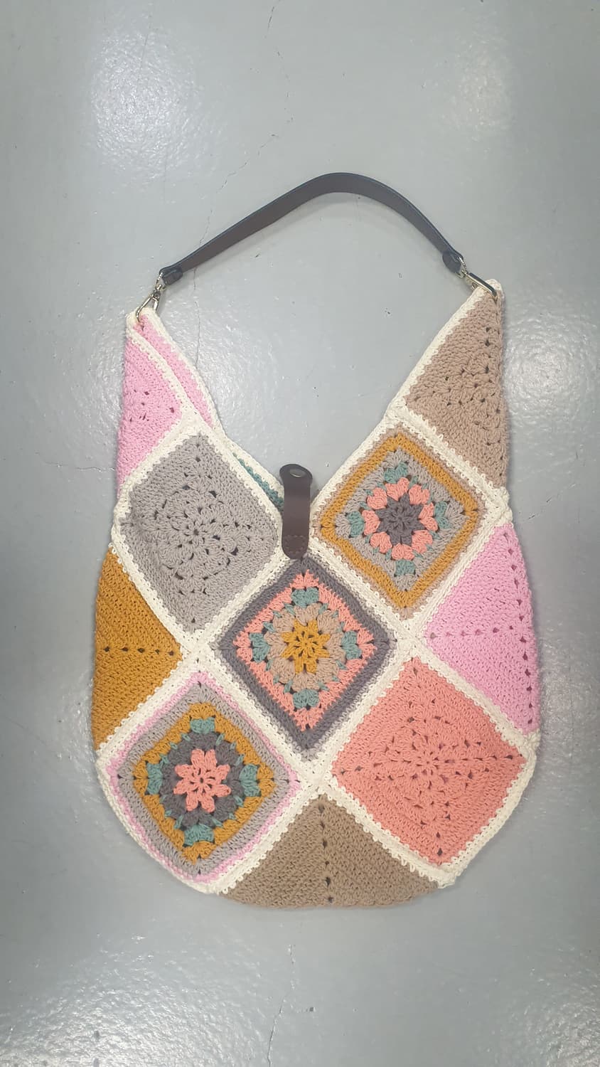 손뜨개 꽃무늬 숄더백 상품이미지2