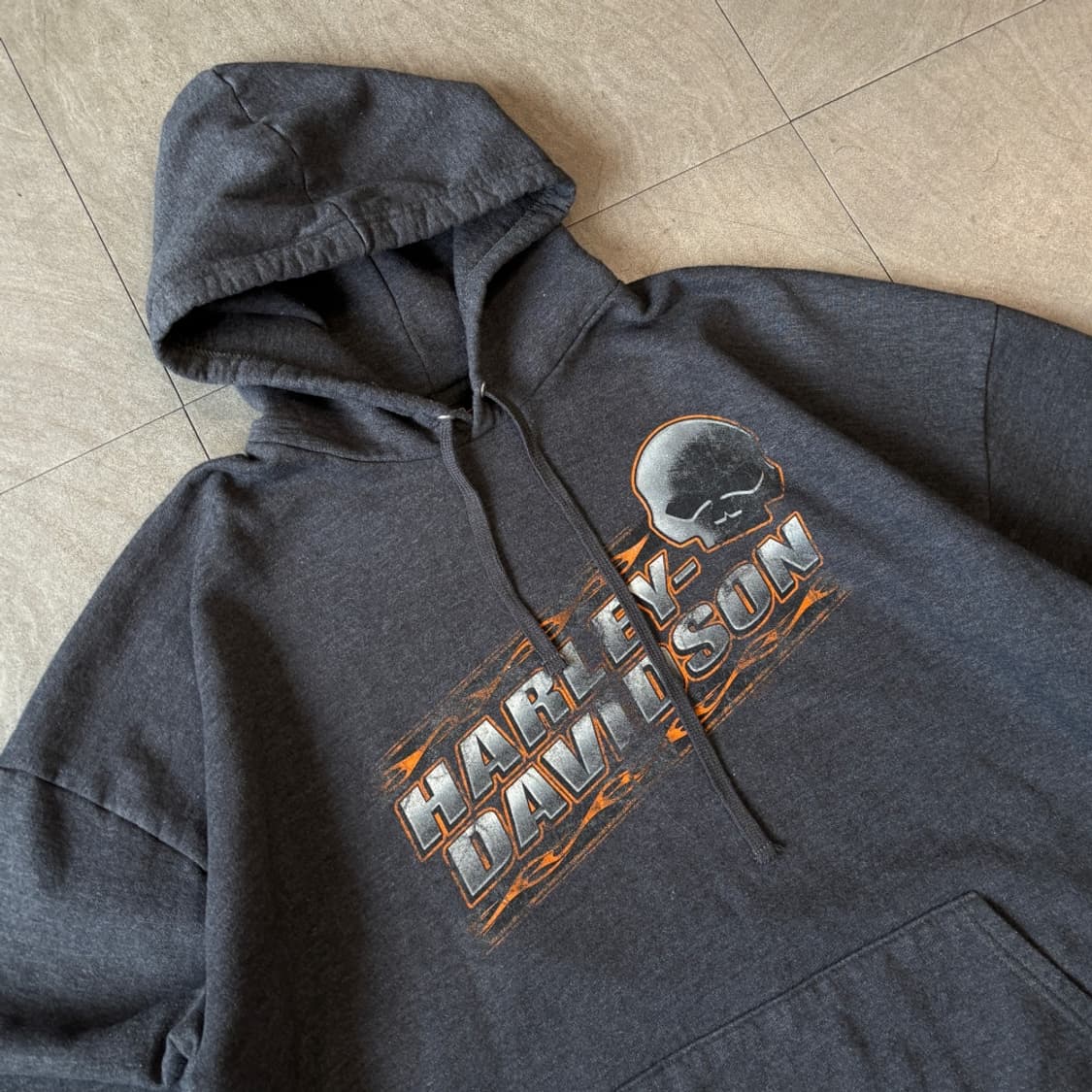 할리데이비슨 정품 다크 그레이 후디 후드티 상품이미지5