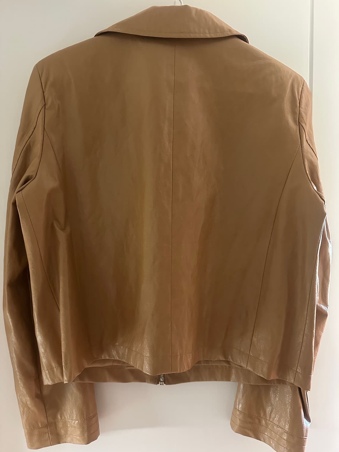 베이지 레더자켓 상품이미지3